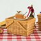 Vintiquewise Woodchip Picnic Storage Basket with Cover and Movable Handles, Small QI004013.S - alternate 4